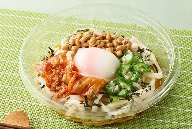 キムチ納豆のネバネバ冷しうどんの画像