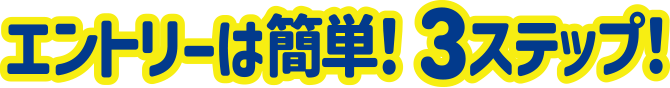 エントリーは簡単。3ステップ
