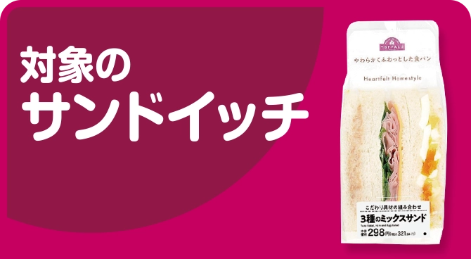対象のサンドイッチ