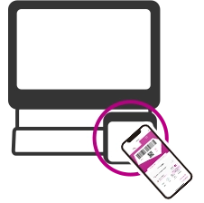 バーコードをスキャンしているイメージ画像