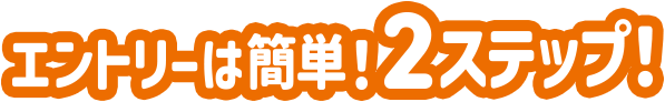 エントリーは簡単！2ステップ