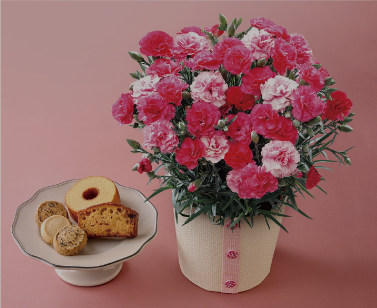 花とお菓子のセット