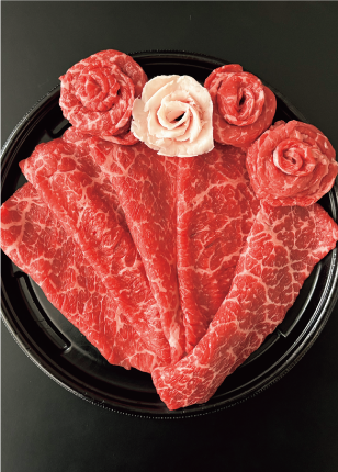 蔵王牛 花のすき焼き（花の牛脂付）