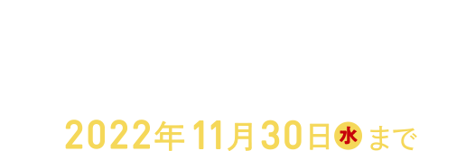 対象のケーキがおトク！早期ご予約特典2022年11月30日(水)まで