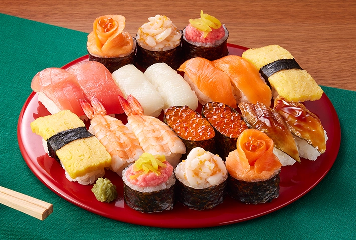 クリスマス寿司セットの画像