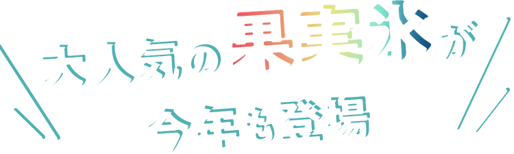 大人気の果実氷が今年も登場！