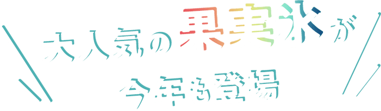 大人気の果実氷が今年も登場！