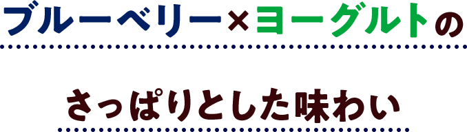 ブルーベリー×ヨーグルトのさっぱりとした味わい