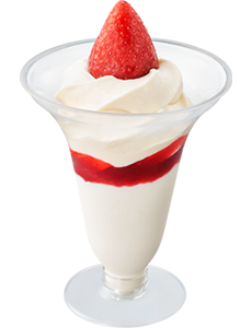 白いパフェの画像