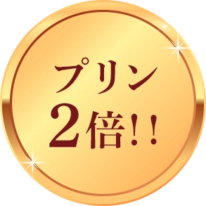 プリン2倍！