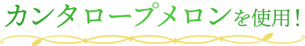 カンタロープメロンを使用！
