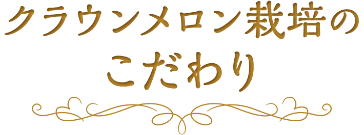 クラウンメロン栽培のこだわり