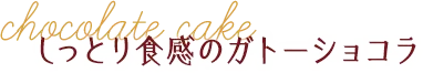 しっとり食感のガトーショコラ