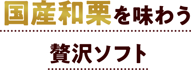 国産和栗を味わう贅沢ソフト